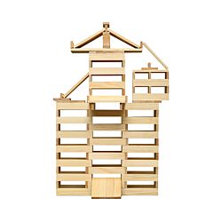 MICKI Jeu de construction en bois 200 pcs. naturel