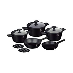 Berlinger Haus 10-teiliges Kochgeschirr Set Matte Black Collection