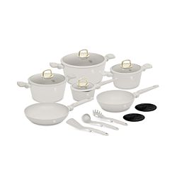 Berlinger Haus 15-teiliges Kochgeschirr-Set matt cream Sahara Collection