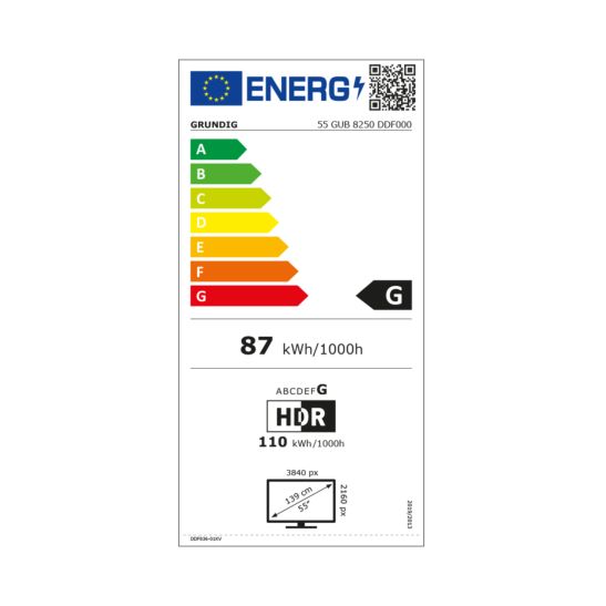 Grundig TV 55 GUB 8250 55 pouces