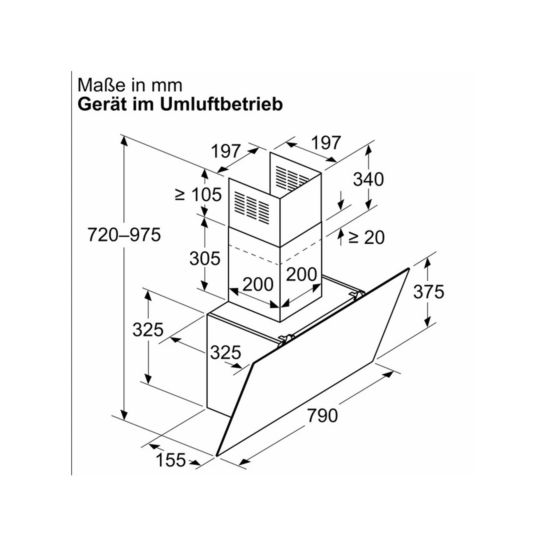 Bosch DWK85DK60 Schrägesse 80 cm