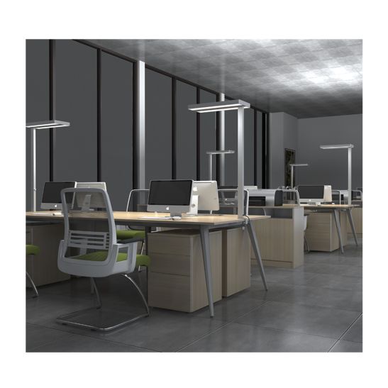 CONTINI LED Büro-Leuchte mit Tischklemme Flare dimmbar silber