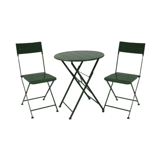 dameco Set table et 2 chaises bistrot en métal