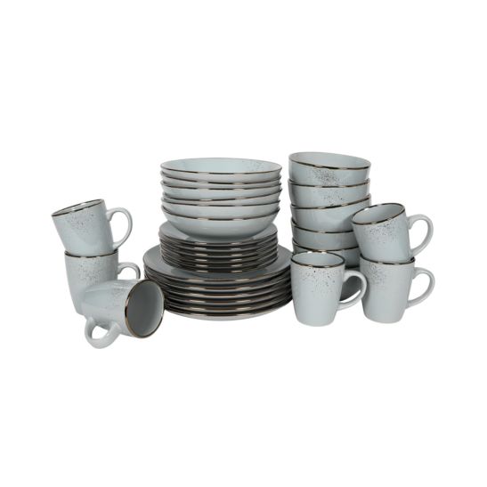 Tavola 30-teiliges Geschirr-Set Lucca grau