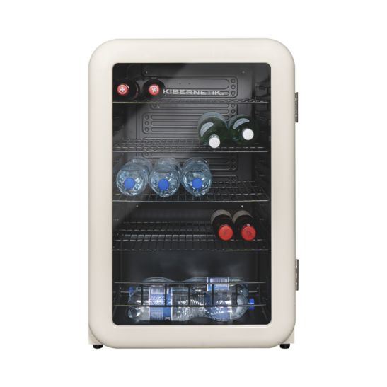 Kibernetik FSP Réfrigérateur à boissons rétro 115 litres, beige