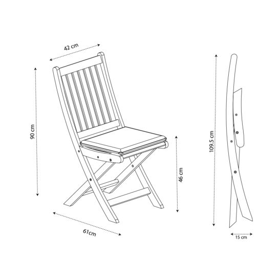 CONTINI Set de table de jardin 180-230x100cm avec 4 chaises