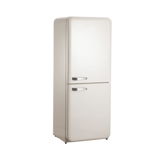 Kibernetik FSP Réfrigérateur-congélateur rétro 401 litres, beige