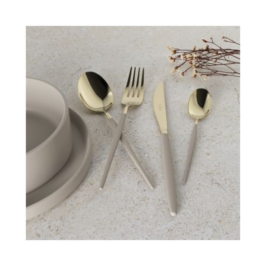 Berlinger Haus 24-teiliges Besteck-Set matt cream Sahara Collection