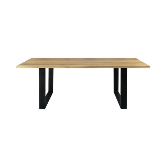 CONTINI Table à manger en chêne 200x100cm, châssis noir