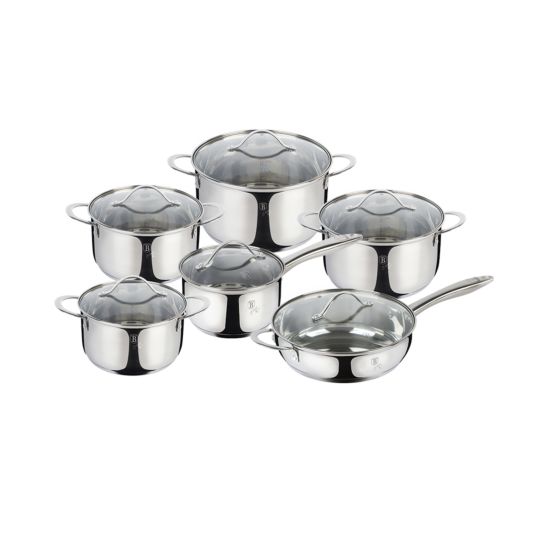 Berlinger Haus Set de 6 casseroles avec couvercles Silver Jewellery Collection